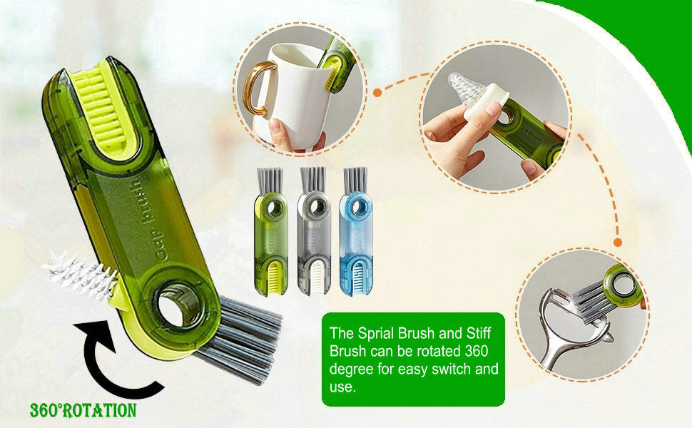 Acrylonitrile Butadiene Styrene Handle 3 In 1 cleaning brush