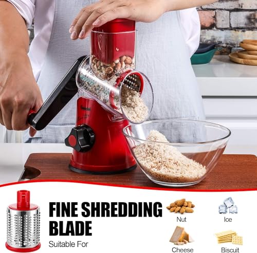 HomeHaul Bazaar-Rotary Cheese Grater and Vegetable Slicer