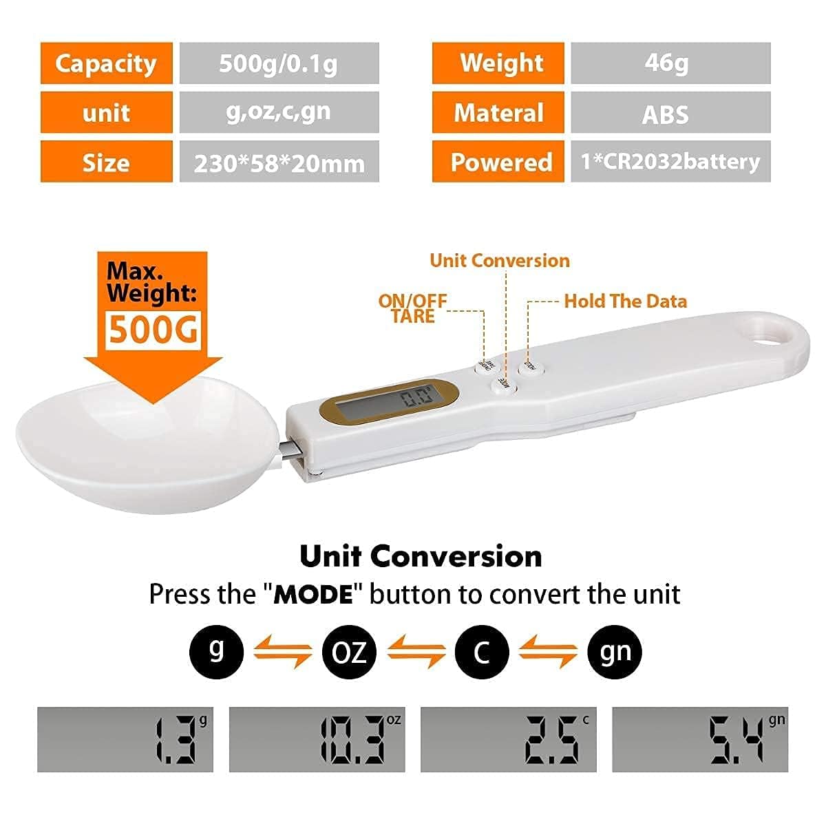 HomeHaul Bazaar-Measuring Spoon with Electronic Scale