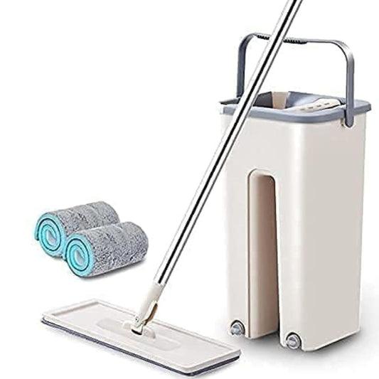 HomeHaul Bazaar-Flat Microfiber Floor Mop With Bucket