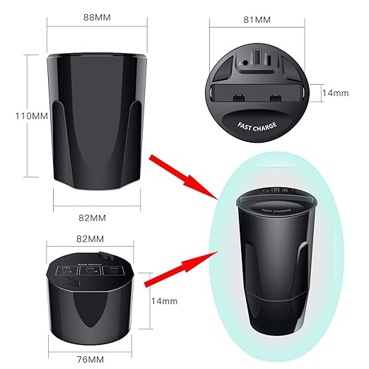 HomeHaul Bazaar-Wireless car charger cup holder