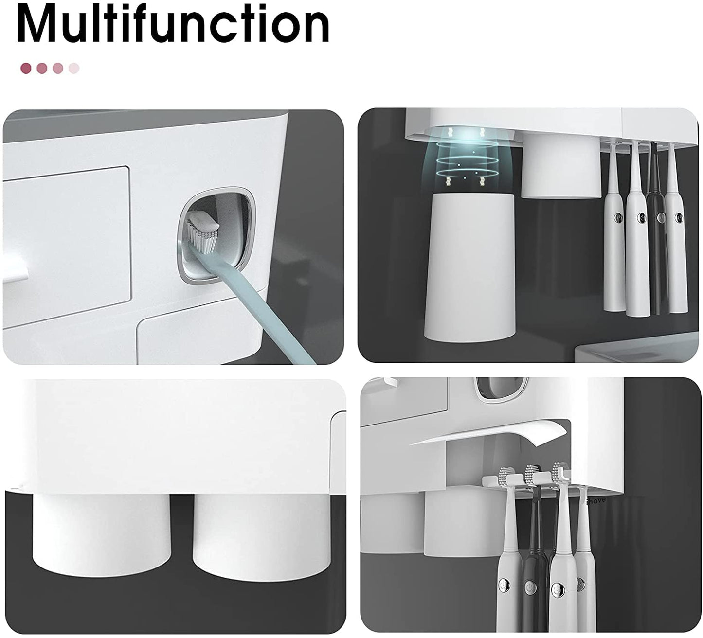 Toothbrush Holder with Automatic Toothpaste Dispenser