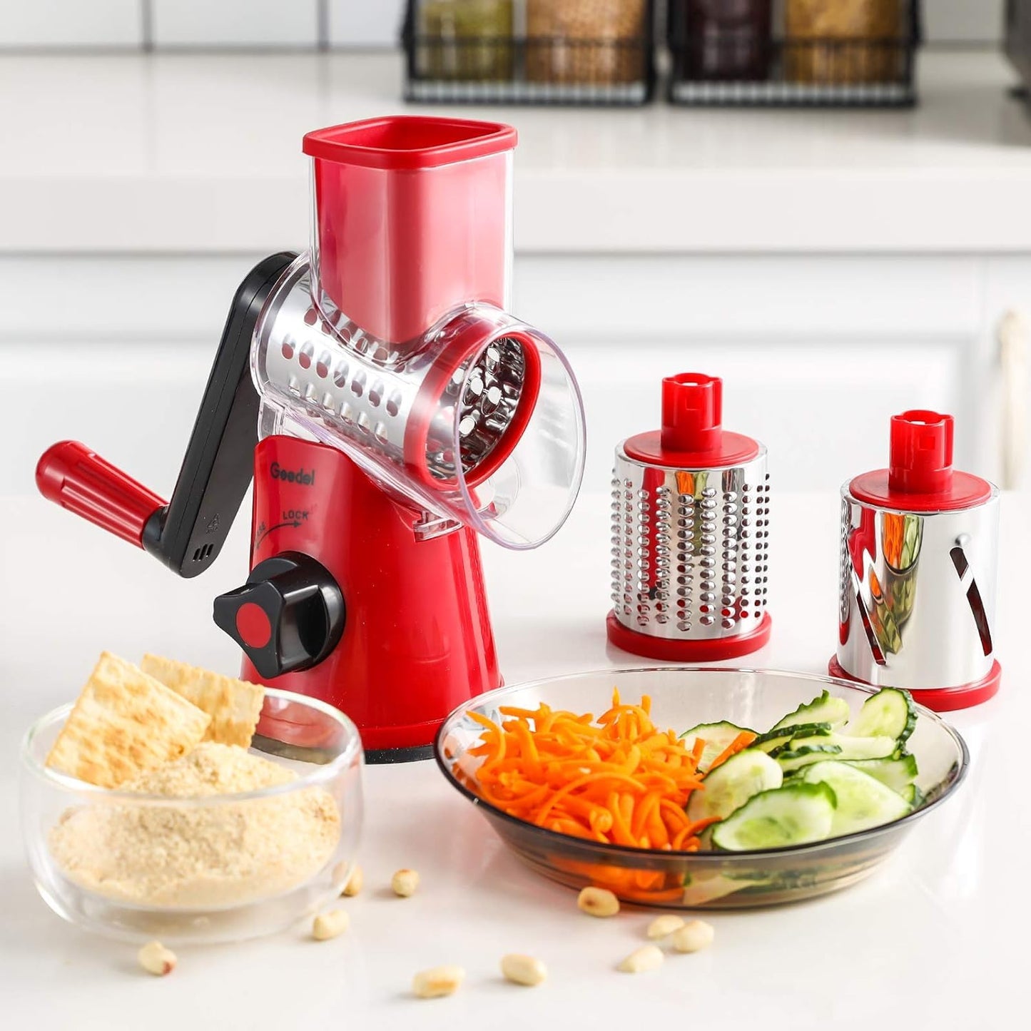 HomeHaul Bazaar-Rotary Cheese Grater and Vegetable Slicer