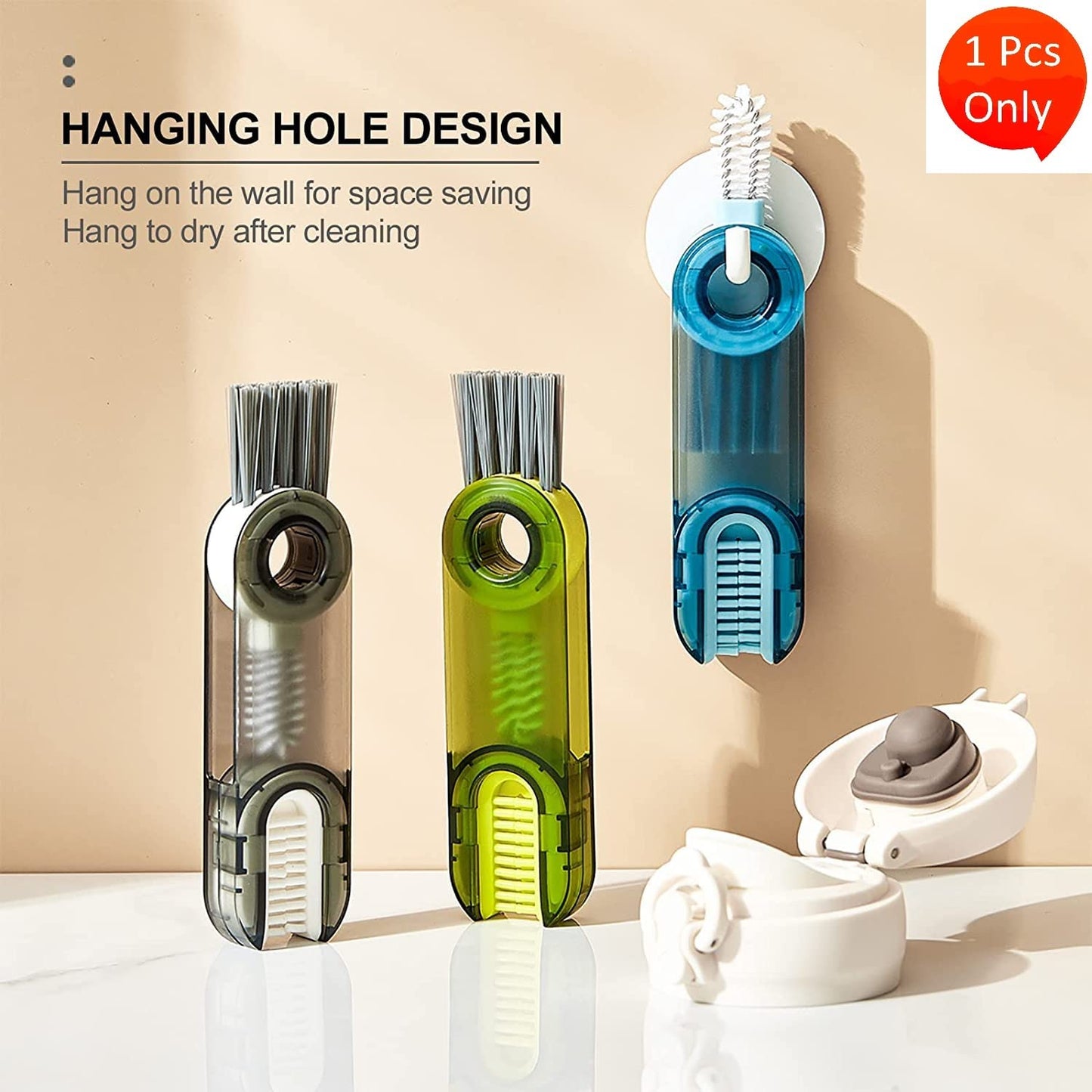Acrylonitrile Butadiene Styrene Handle 3 In 1 cleaning brush