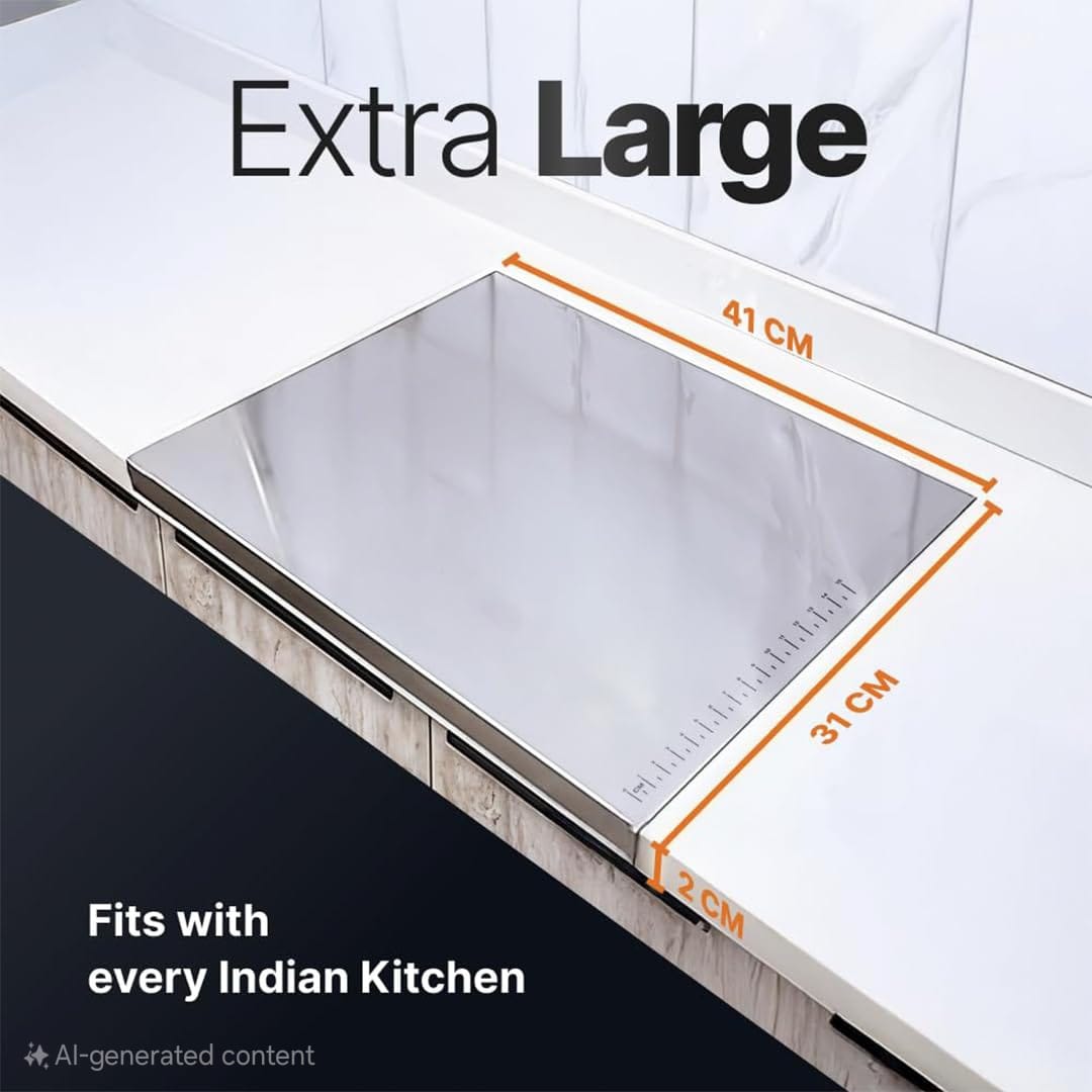 Home Haul Stainless Steel Master Chopping Board [41 x 31 cm]